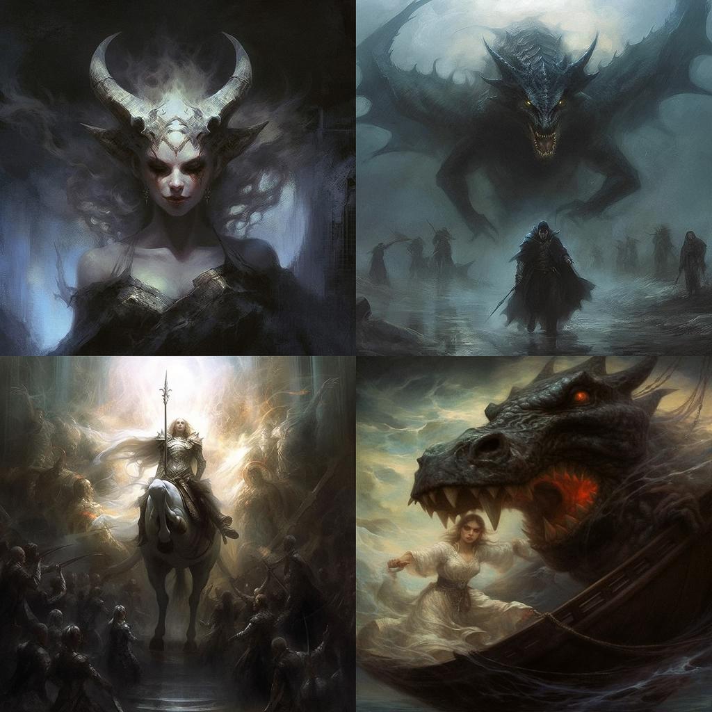 Antonio J. Manzanedo style, Midjourney V5.1, render 1 of 4