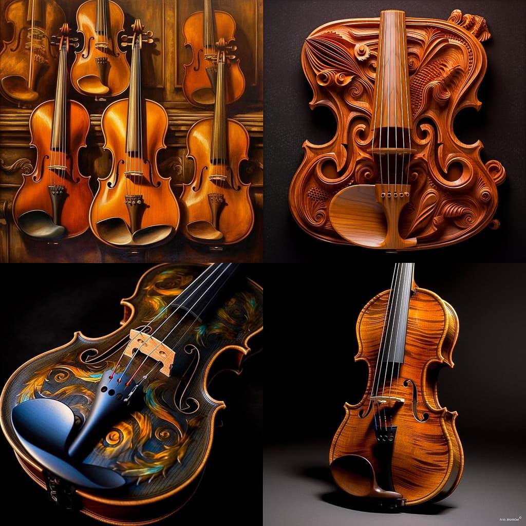 Antonio Stradivari style, Midjourney V5.1, render 1 of 4