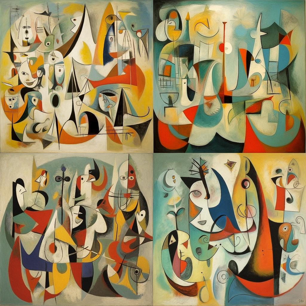 Arshile Gorky style, Midjourney V5.1, render 1 of 4