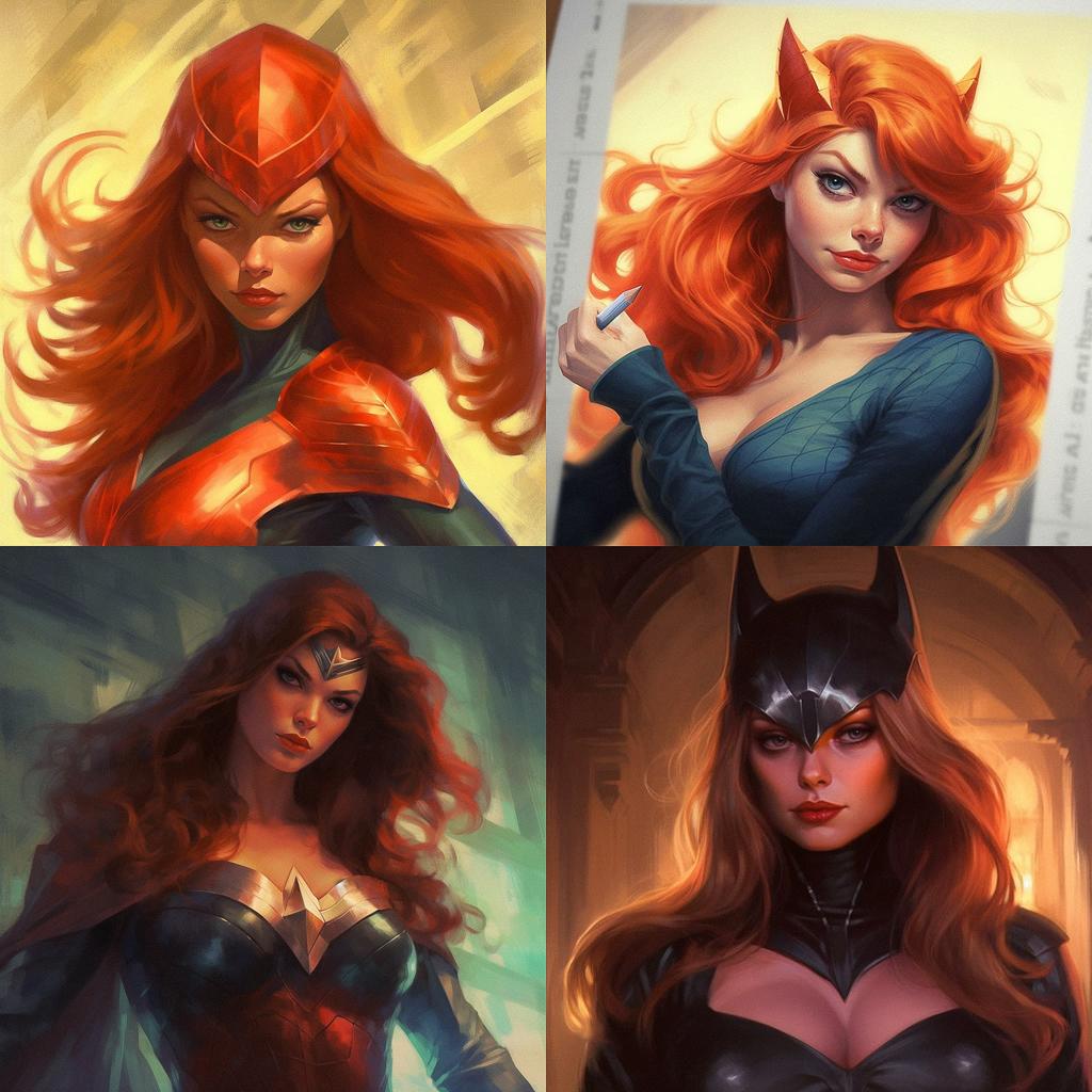 Artgerm style, Midjourney V5.1, render 1 of 4