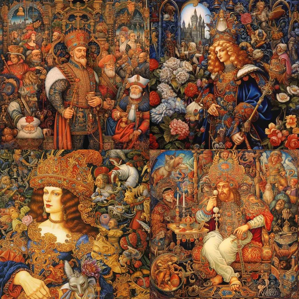 Arthur Szyk style, Midjourney V5.1, render 1 of 4