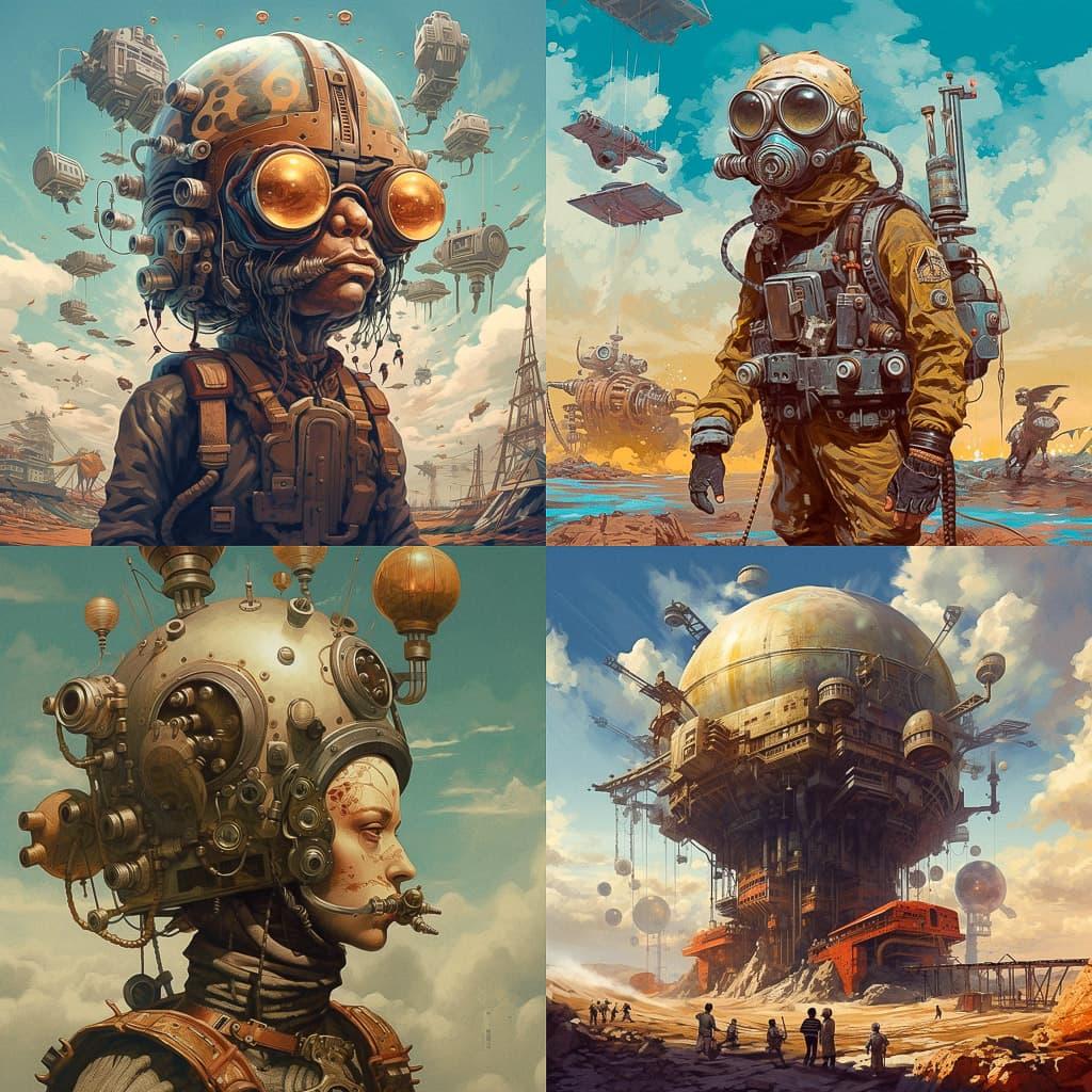 Atompunk style, Midjourney V5.1, render 1 of 4