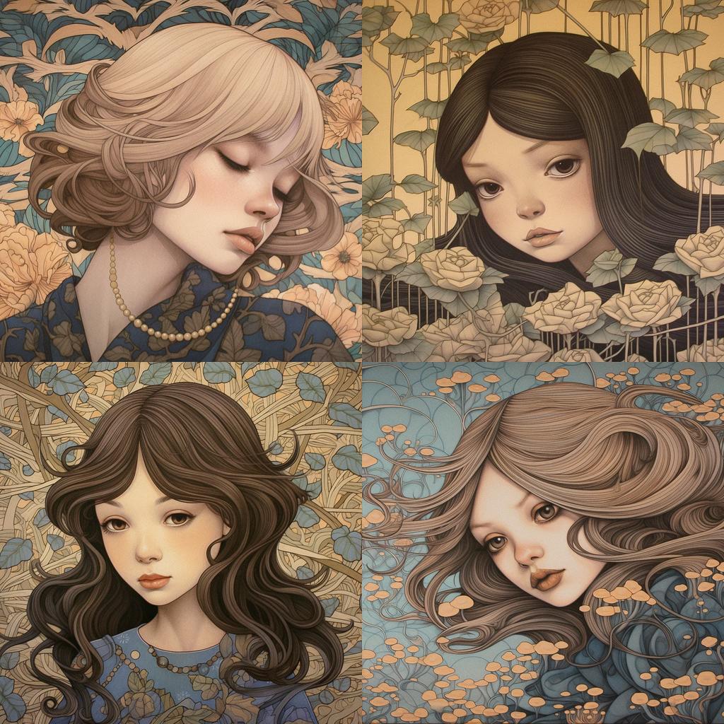 Audrey Kawasaki style, Midjourney V5.1, render 1 of 4