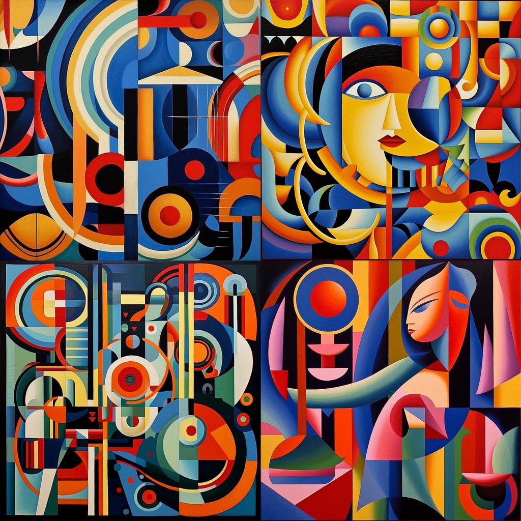 Auguste Herbin style, Midjourney V5.1, render 1 of 4