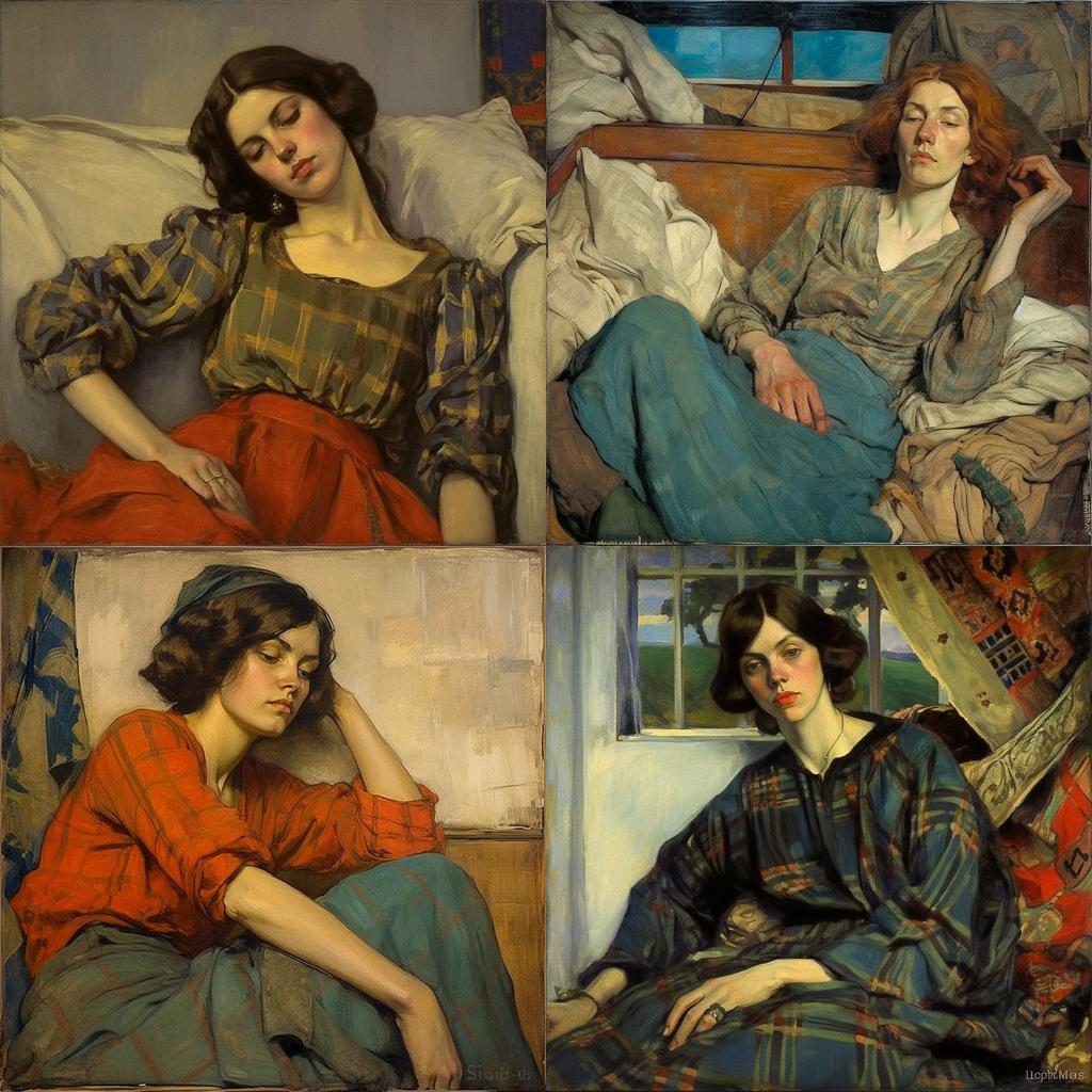 Augustus John style, Midjourney V5.1, render 1 of 4