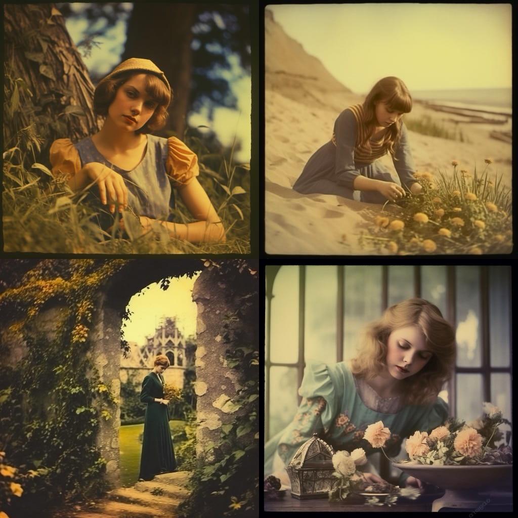 Autochrome print style, Midjourney V5.1, render 1 of 4