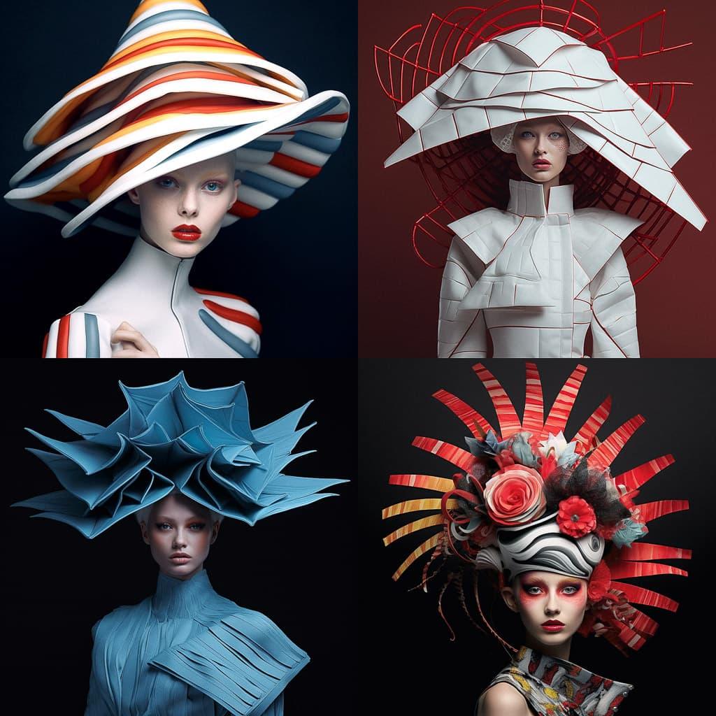 Avant-garde fashion style, Midjourney V5.1, render 1 of 4