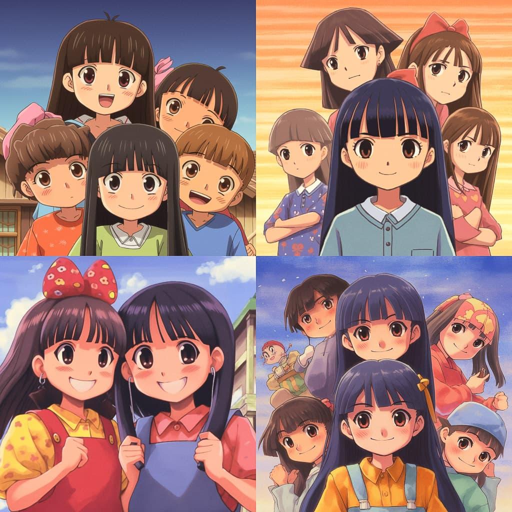 Azumanga Daioh style, Midjourney V5.1, render 1 of 4