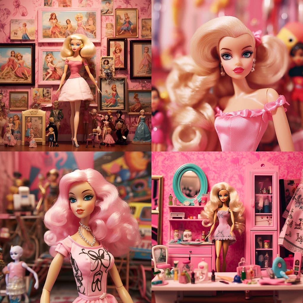 Barbie style, Midjourney V5.1, render 1 of 4