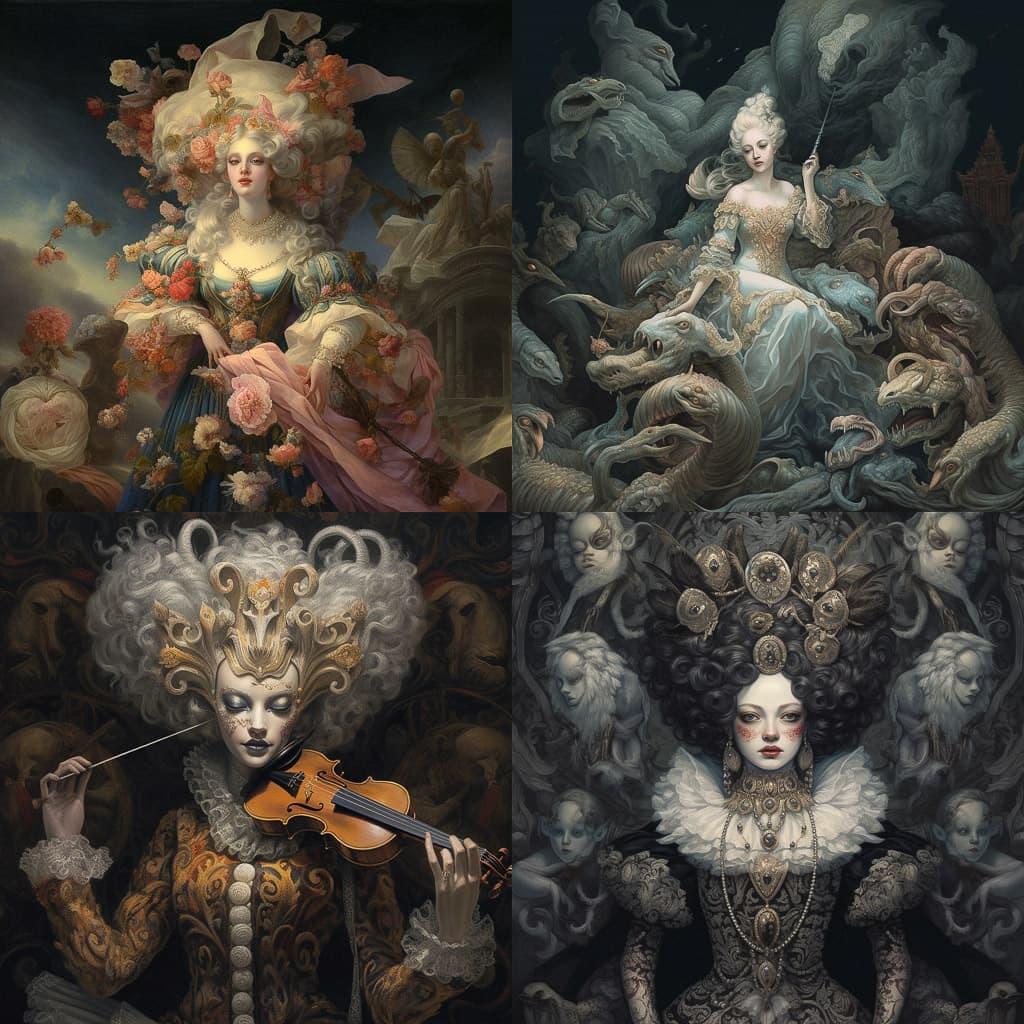 Baroque style, Midjourney V5.1, render 1 of 4