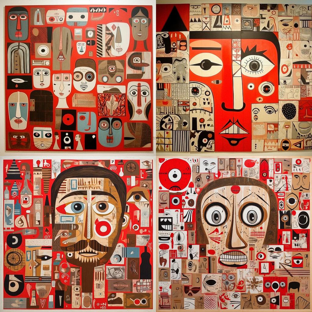 Barry McGee style, Midjourney V5.1, render 1 of 4