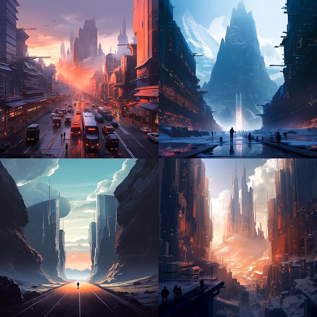Bastien Grivet style, Midjourney V5.1, render 1 of 4