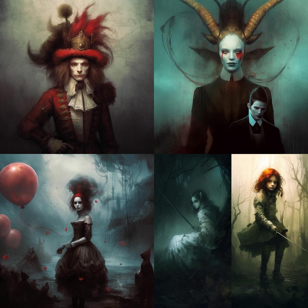 Bastien Lecouffe-Deharme style, Midjourney V5.1, render 1 of 4