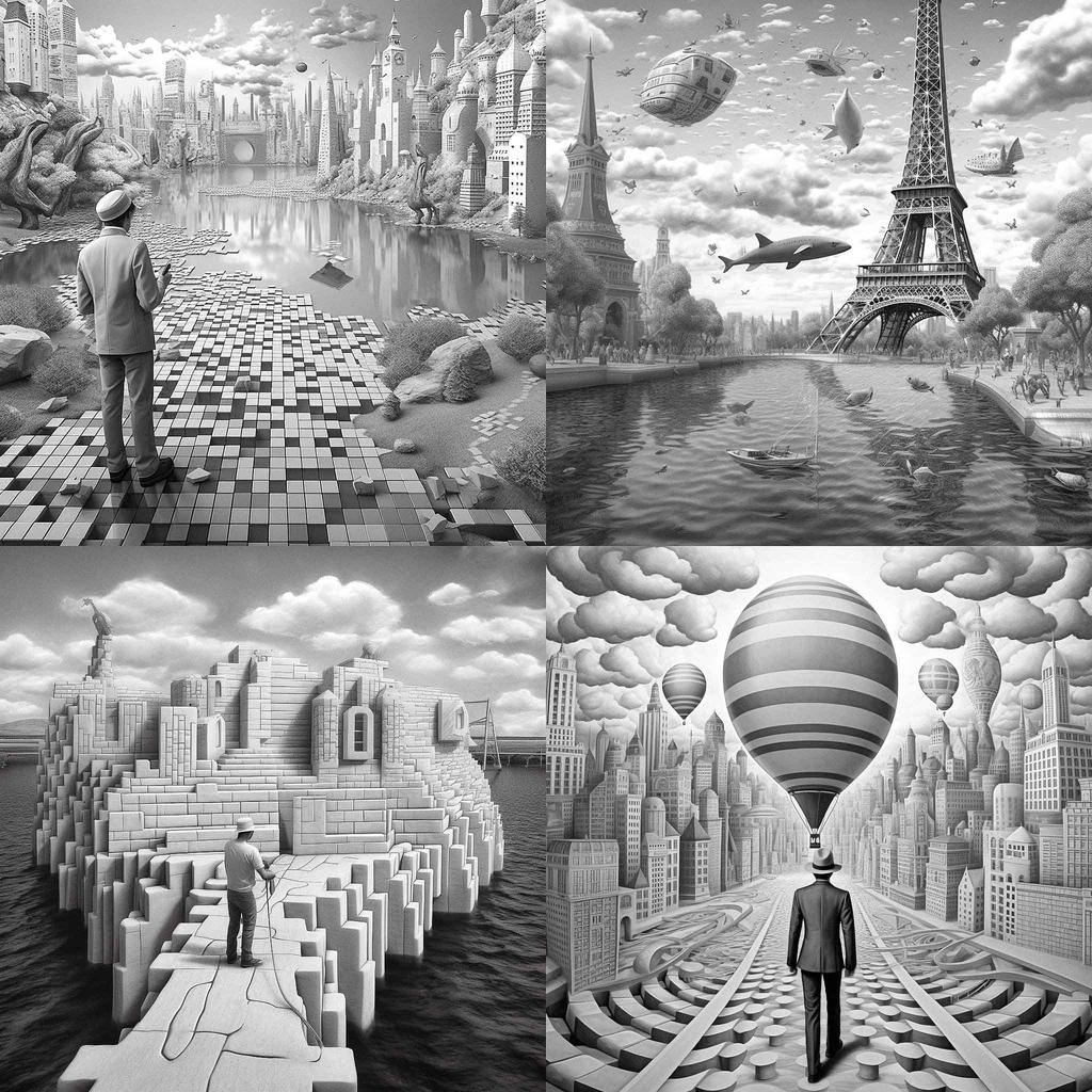 Ben Heine style, Midjourney V5.1, render 1 of 4