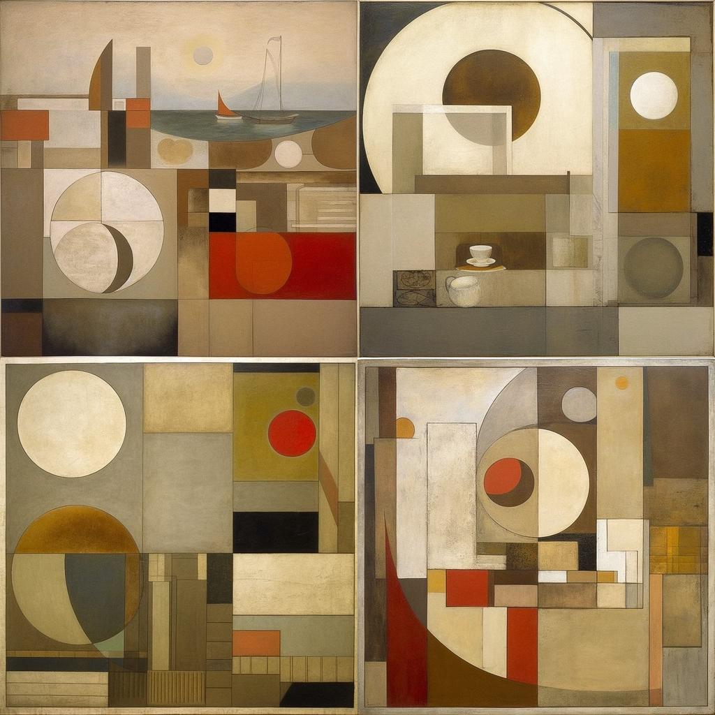 Ben Nicholson style, Midjourney V5.1, render 1 of 4