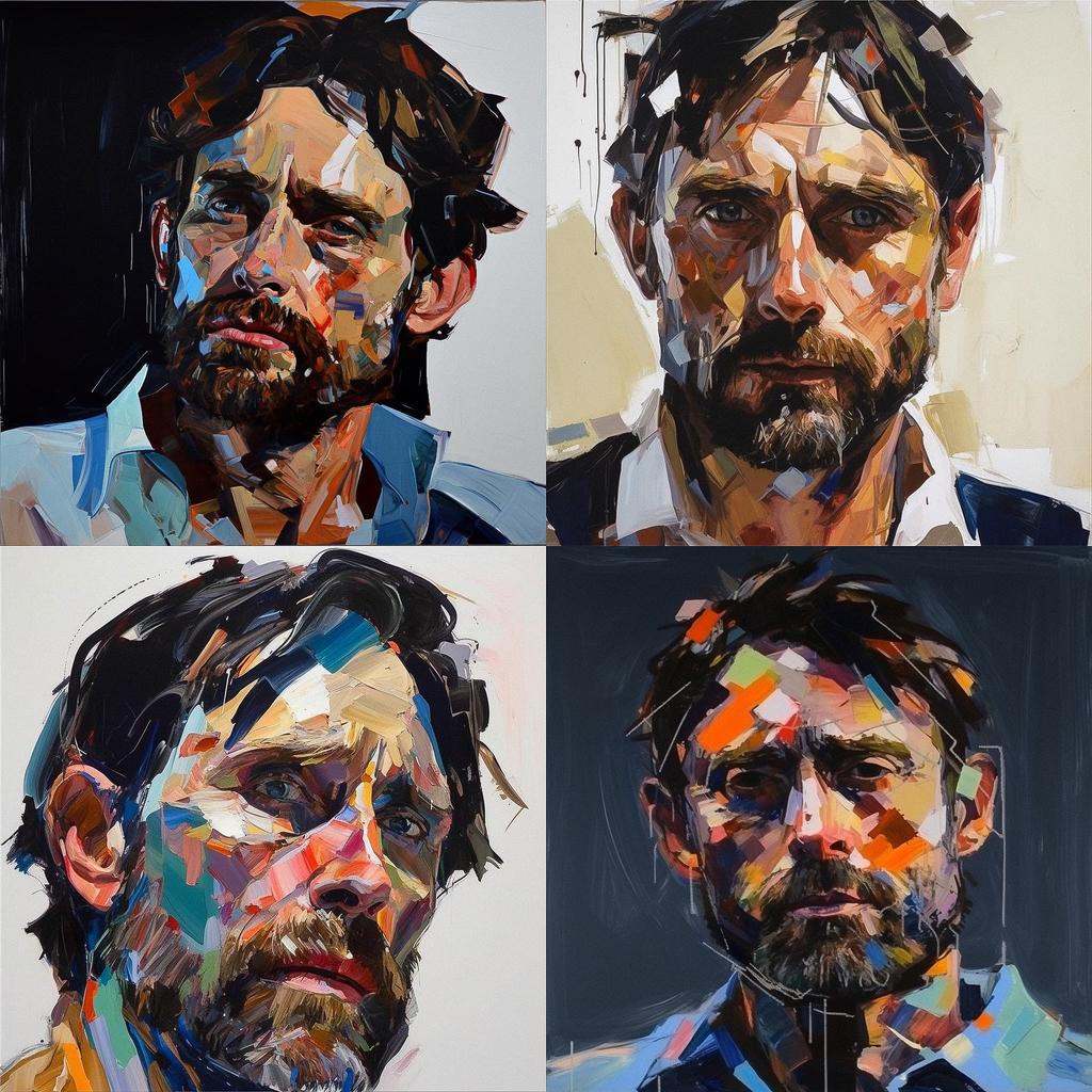 Ben Quilty style, Midjourney V5.1, render 1 of 4