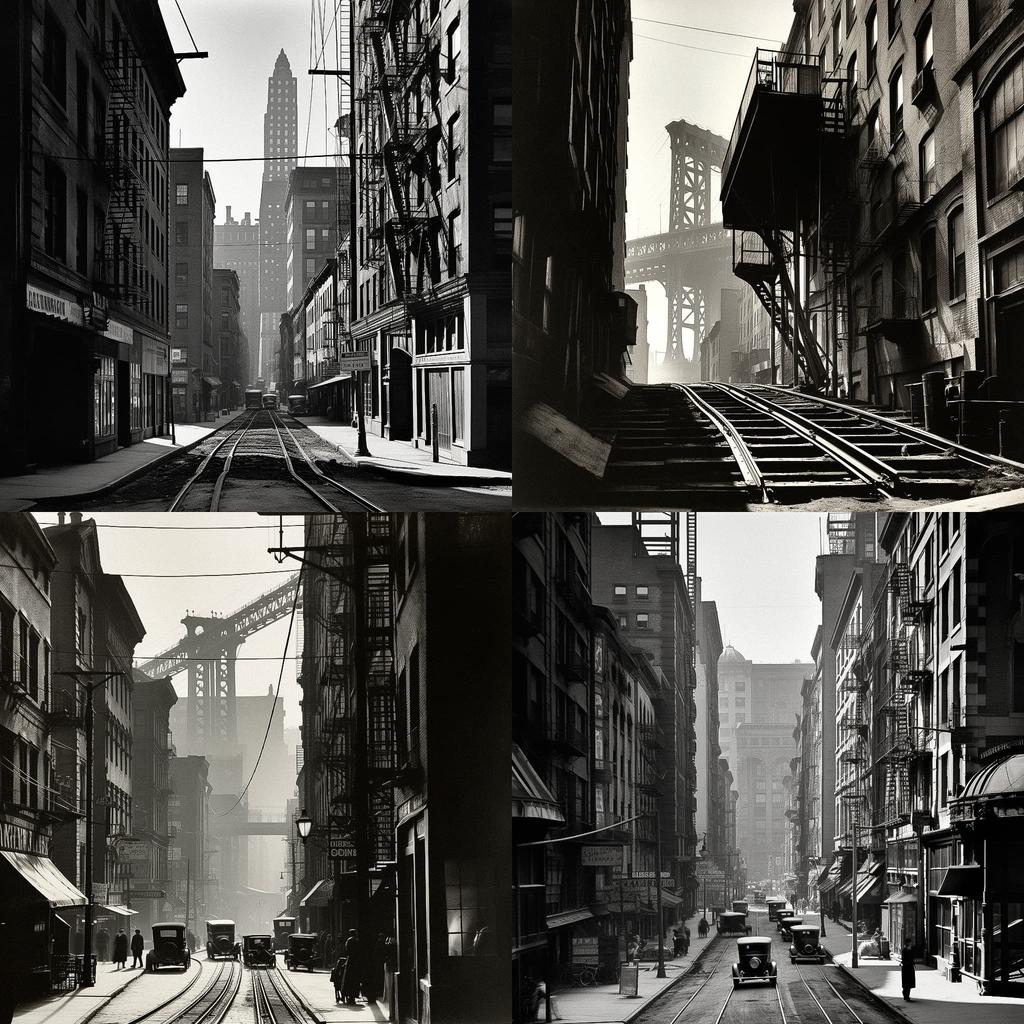 Berenice Abbott style, Midjourney V5.1, render 1 of 4