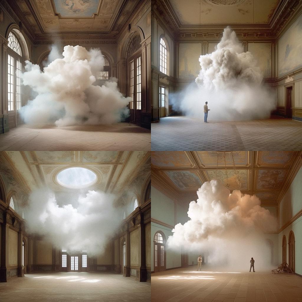 Berndnaut Smilde style, Midjourney V5.1, render 1 of 4