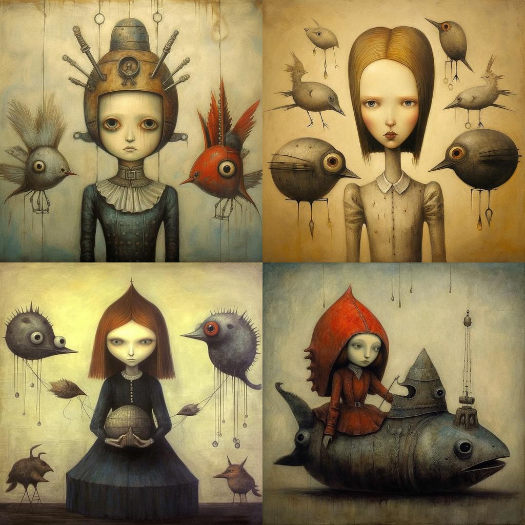 Bill Carman style, Midjourney V5.1, render 1 of 4