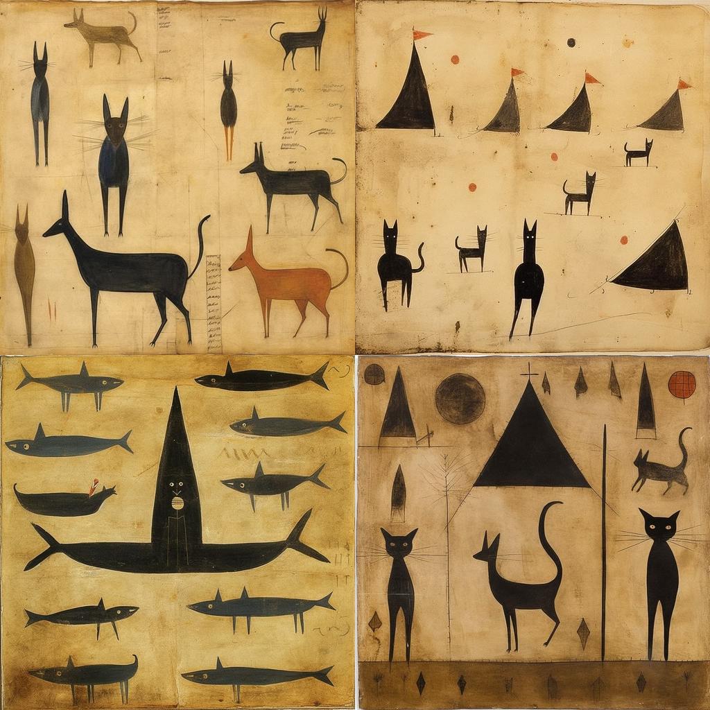 Bill Traylor style, Midjourney V5.1, render 1 of 4