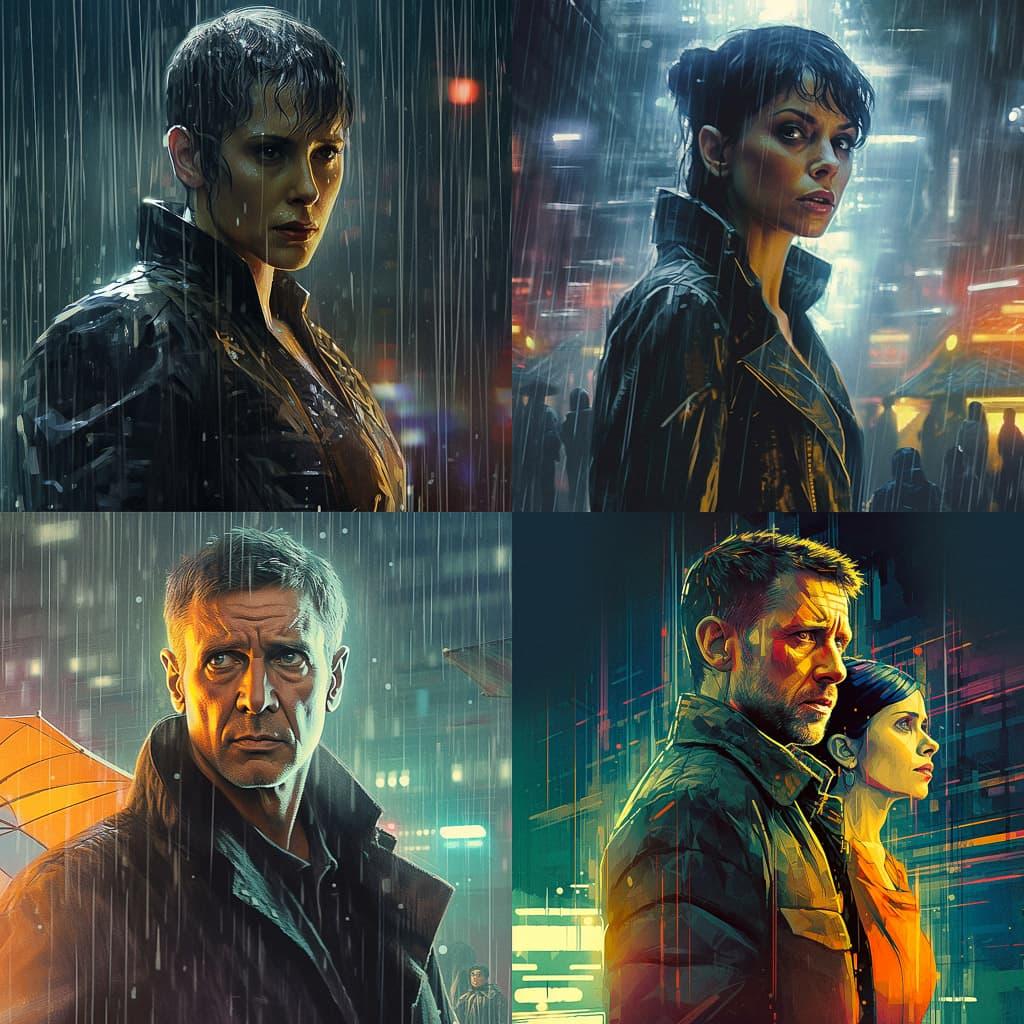 Blade Runner style, Midjourney V5.1, render 1 of 4