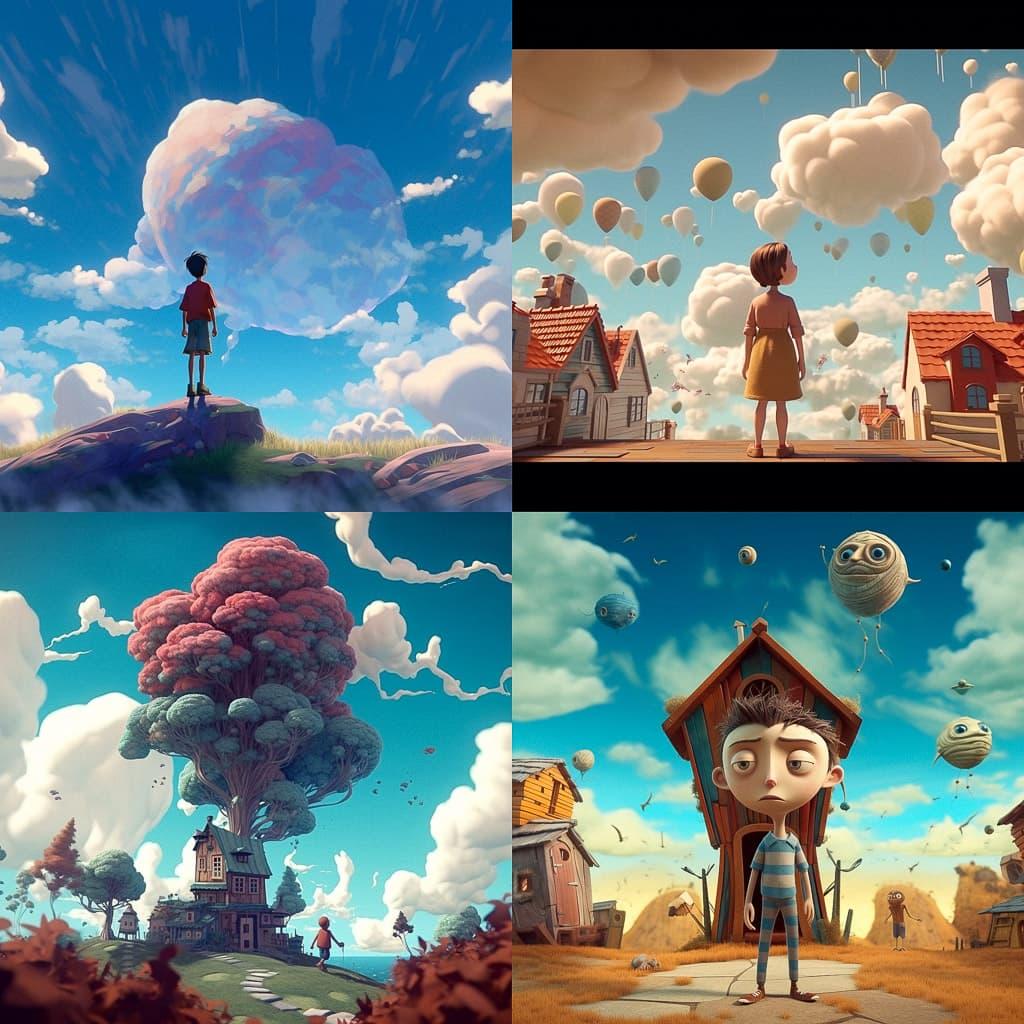 Blue Sky Animation Studio style, Midjourney V5.1, render 1 of 4