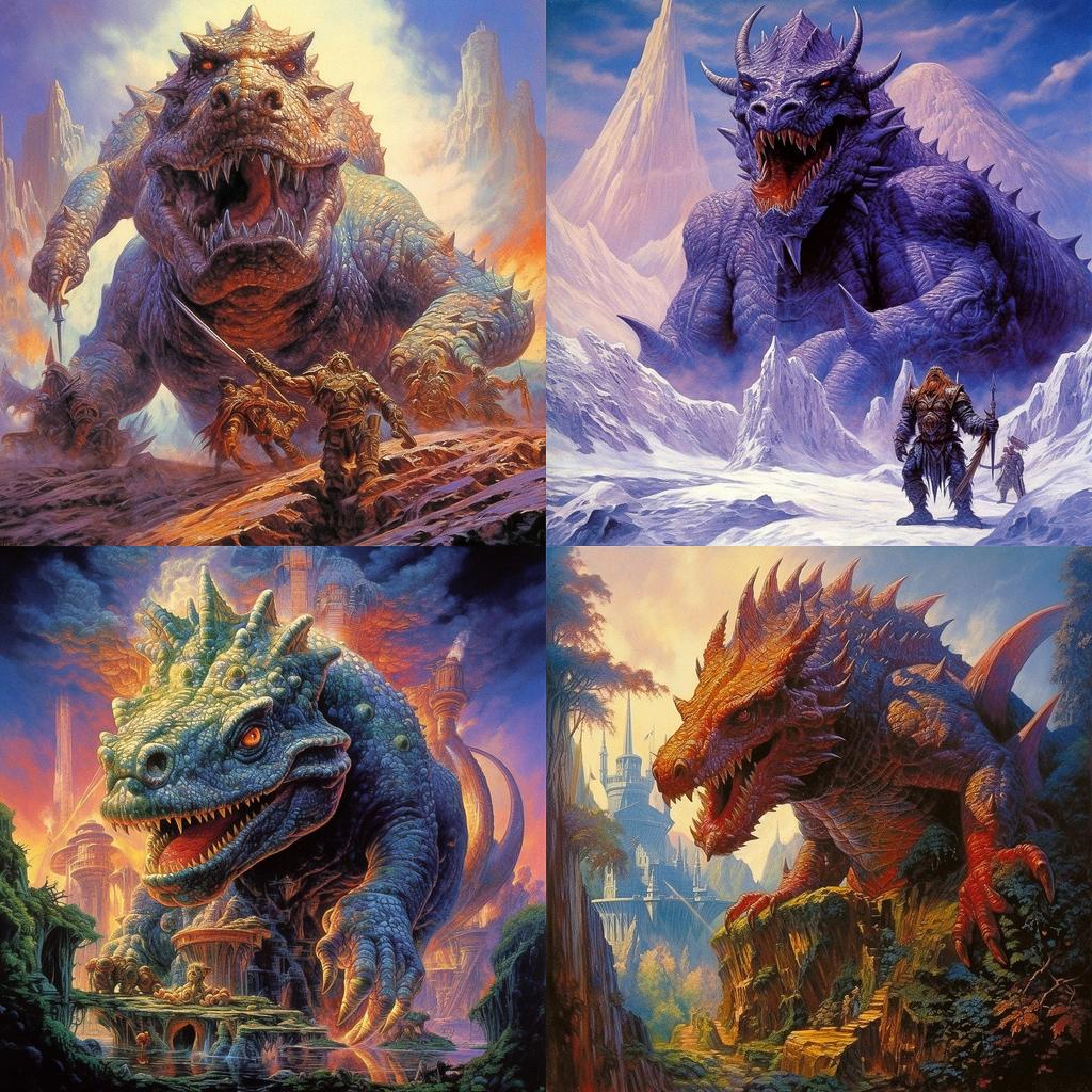 Bob Eggleton style, Midjourney V5.1, render 1 of 4