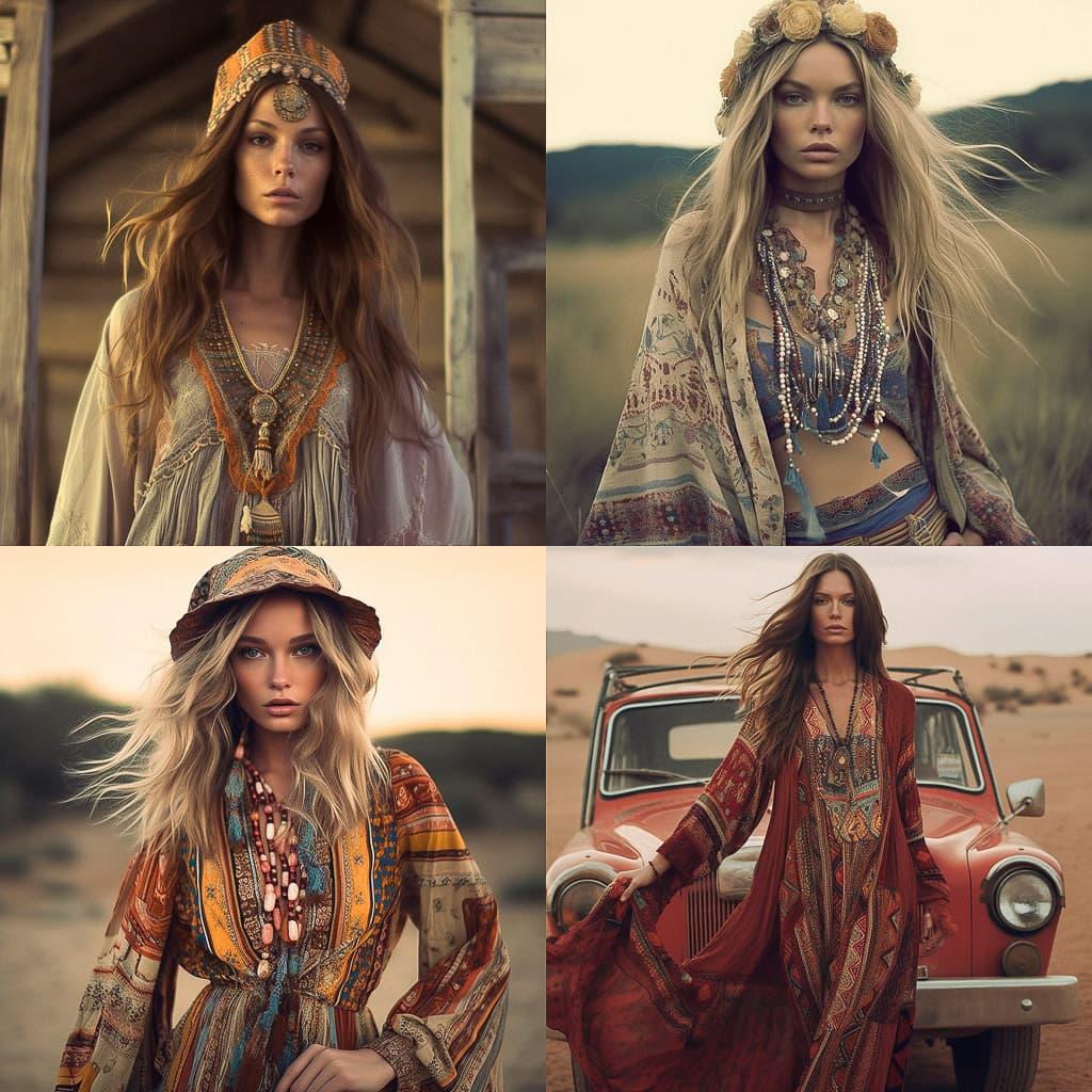 Boho fashion style, Midjourney V5.1, render 1 of 4