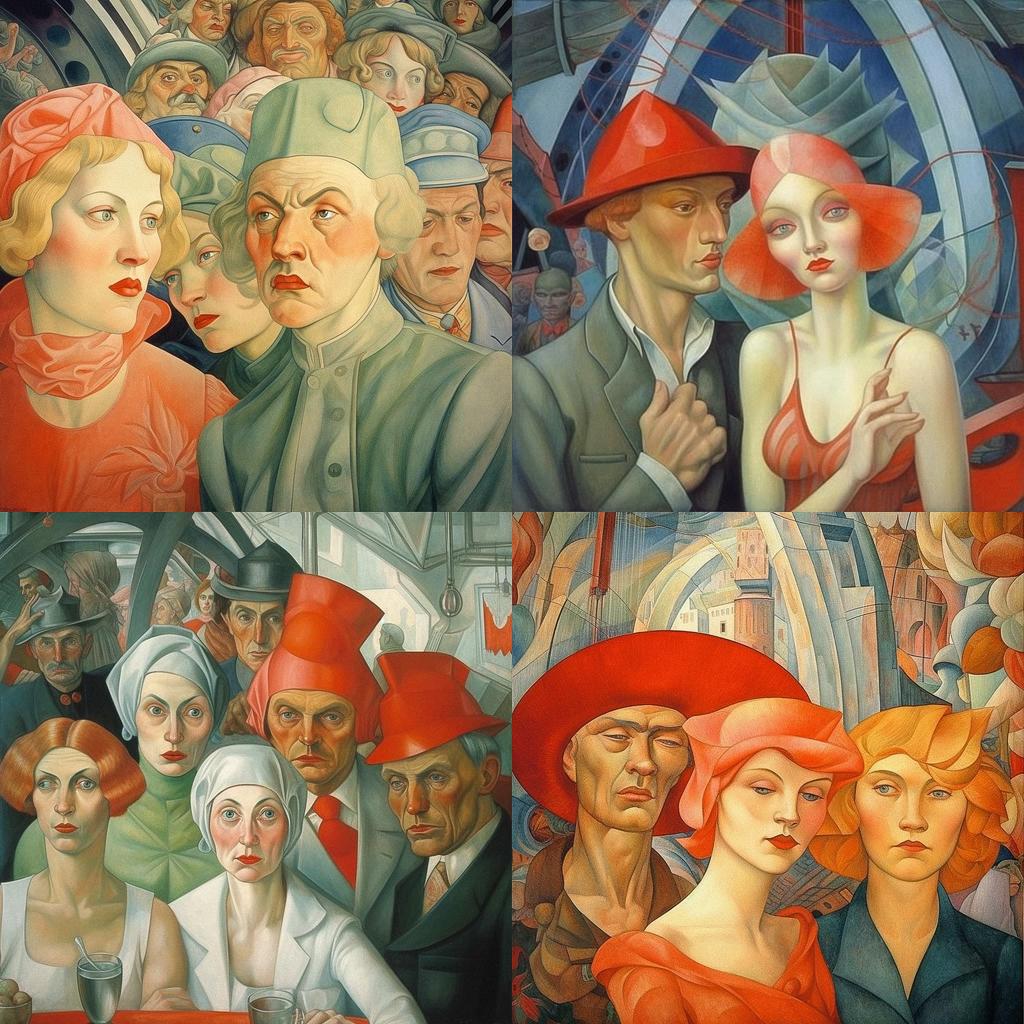 Boris Grigoriev style, Midjourney V5.1, render 1 of 4