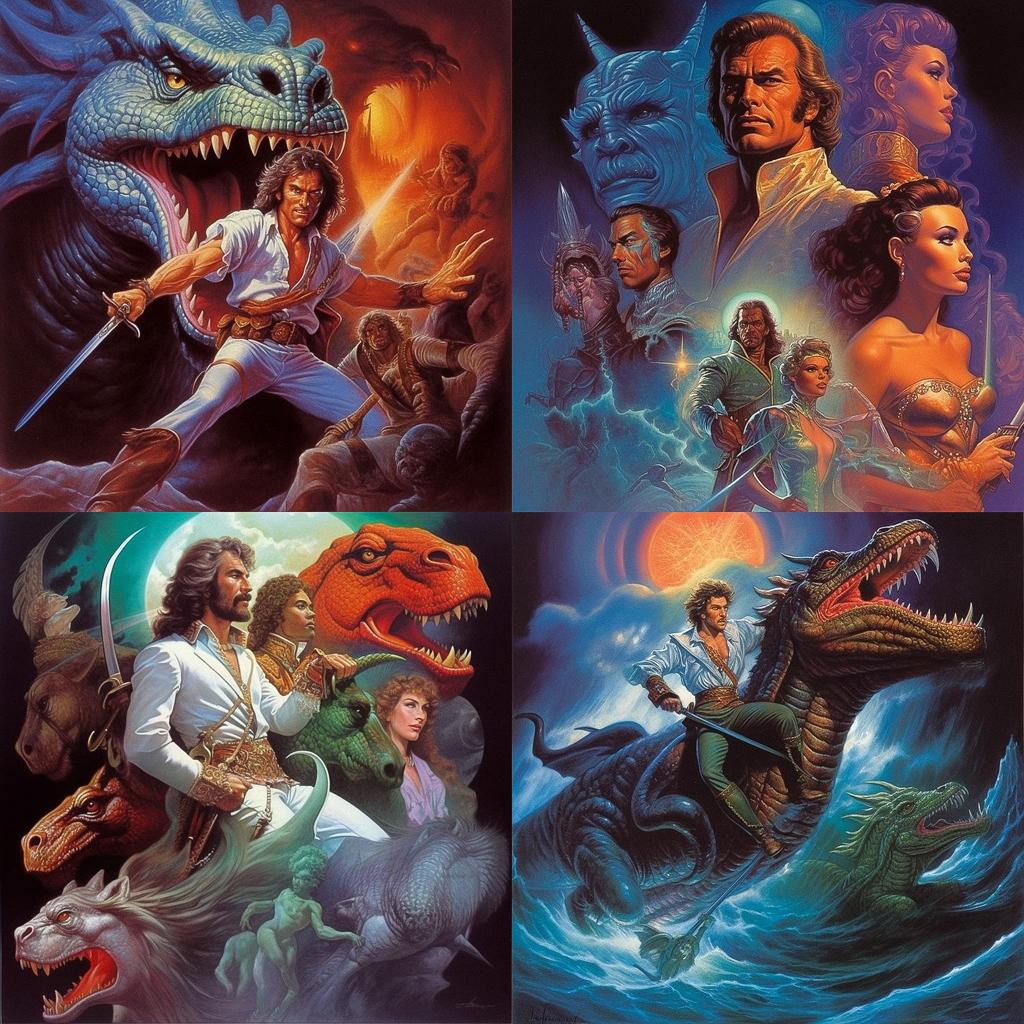 Boris Vallejo style, Midjourney V5.1, render 1 of 4