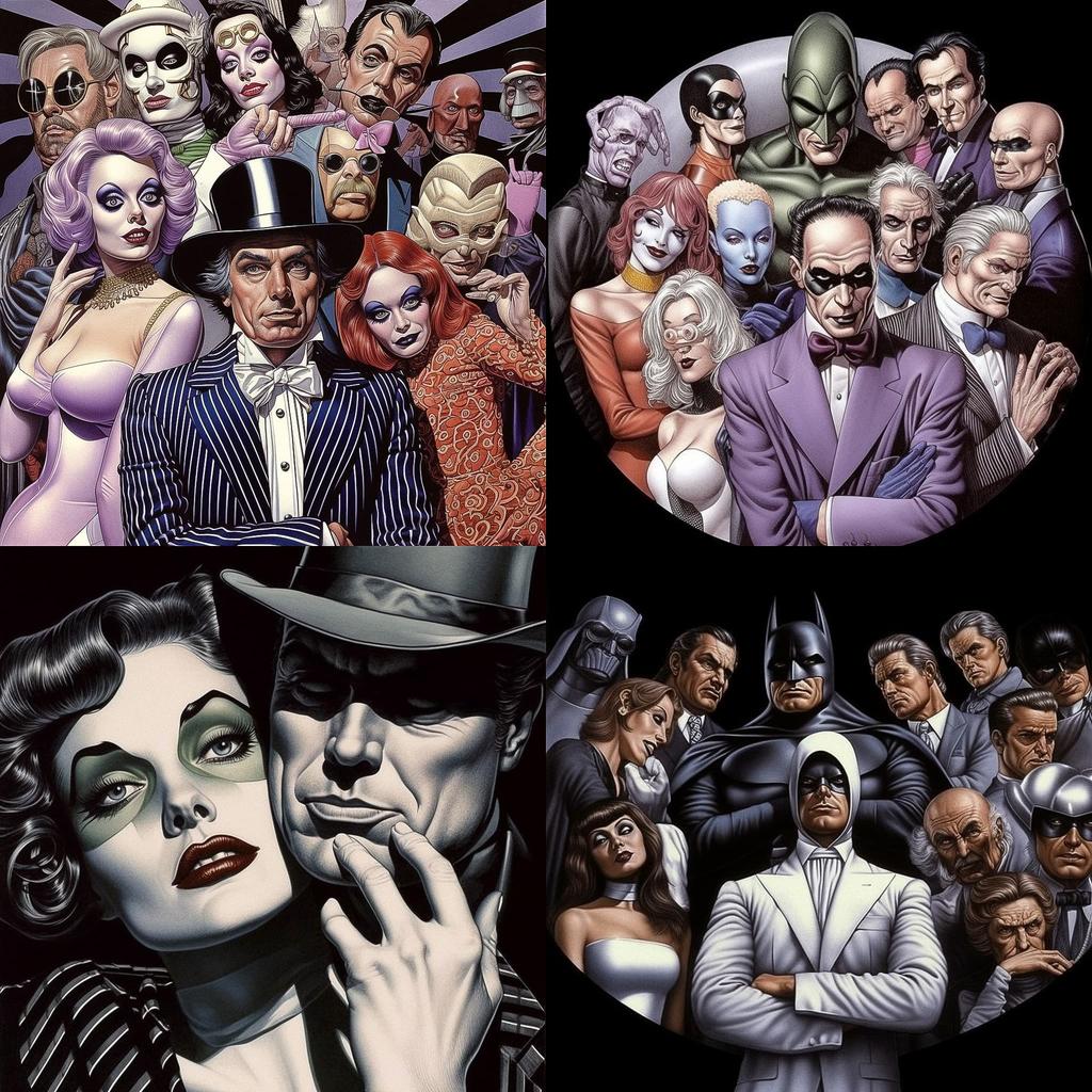 Brian Bolland style, Midjourney V5.1, render 1 of 4