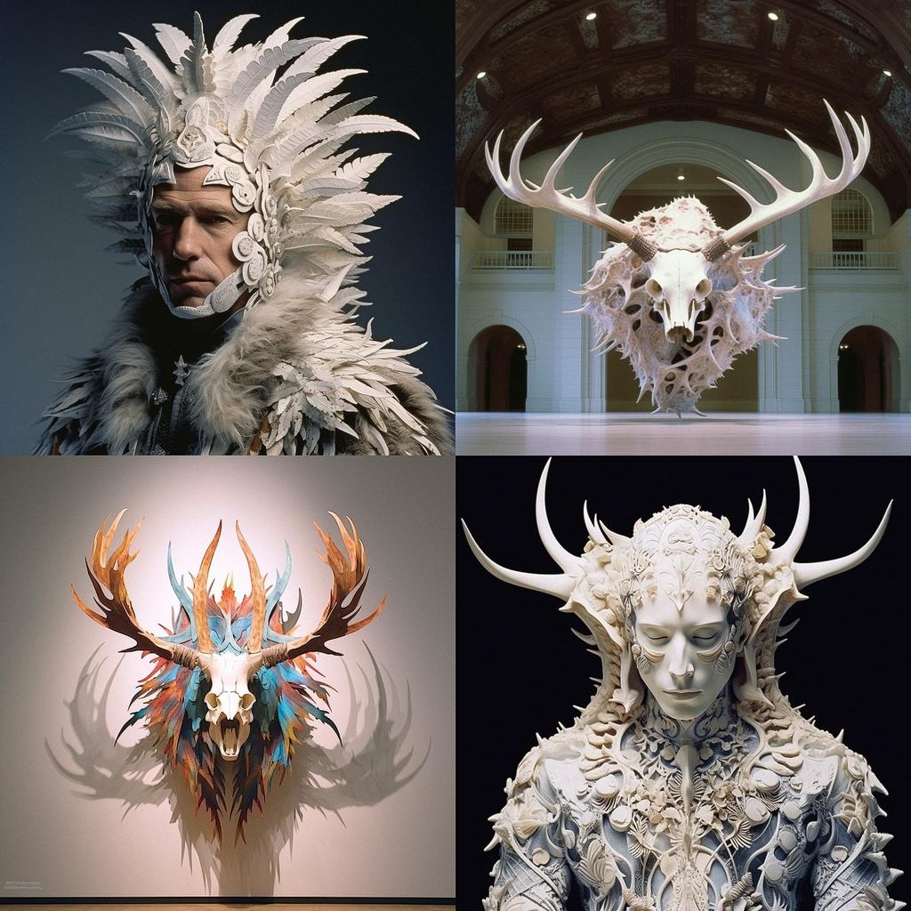 Brian Jungen style, Midjourney V5.1, render 1 of 4