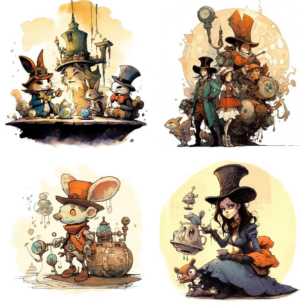 Brian Kesinger style, Midjourney V5.1, render 1 of 4