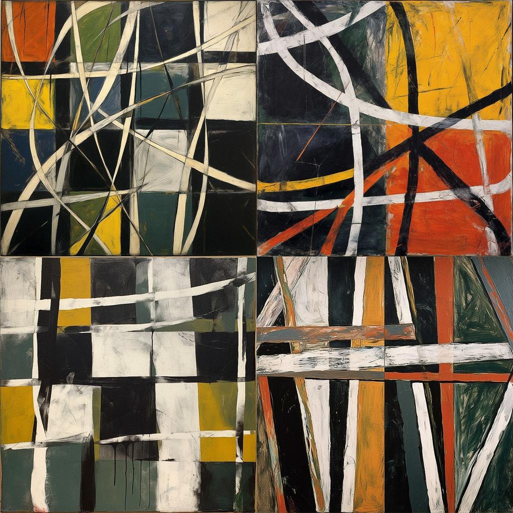 Brice Marden style, Midjourney V5.1, render 1 of 4