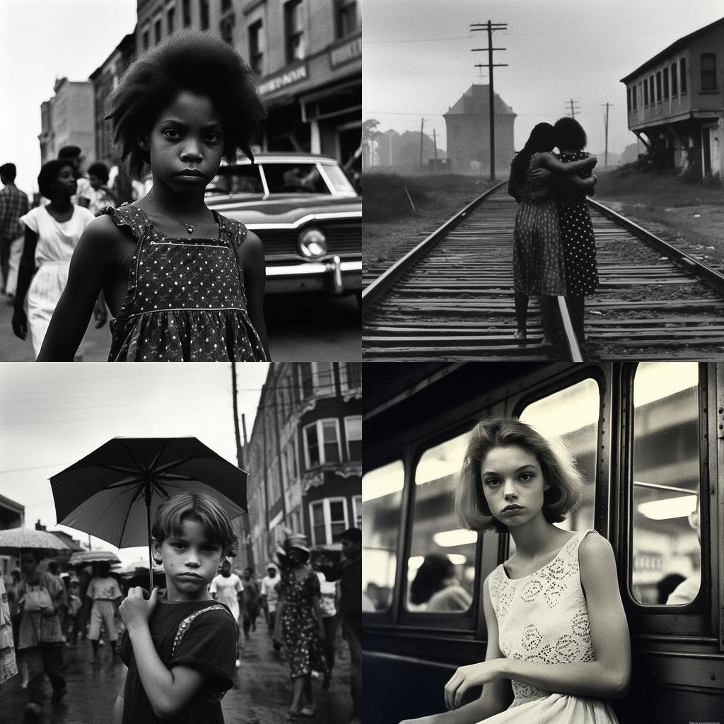 Bruce Davidson style, Midjourney V5.1, render 1 of 4