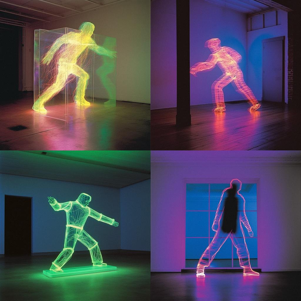 Bruce Nauman style, Midjourney V5.1, render 1 of 4