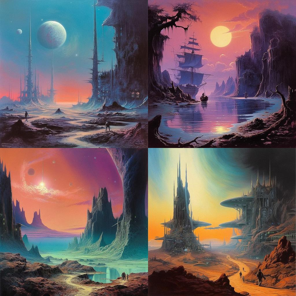 Bruce Pennington style, Midjourney V5.1, render 1 of 4