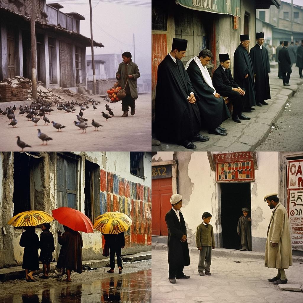 Bruno Barbey style, Midjourney V5.1, render 1 of 4