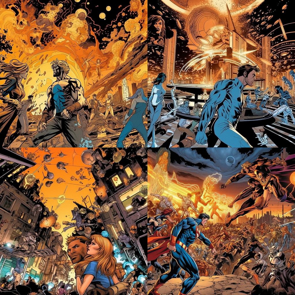 Bryan Hitch style, Midjourney V5.1, render 1 of 4