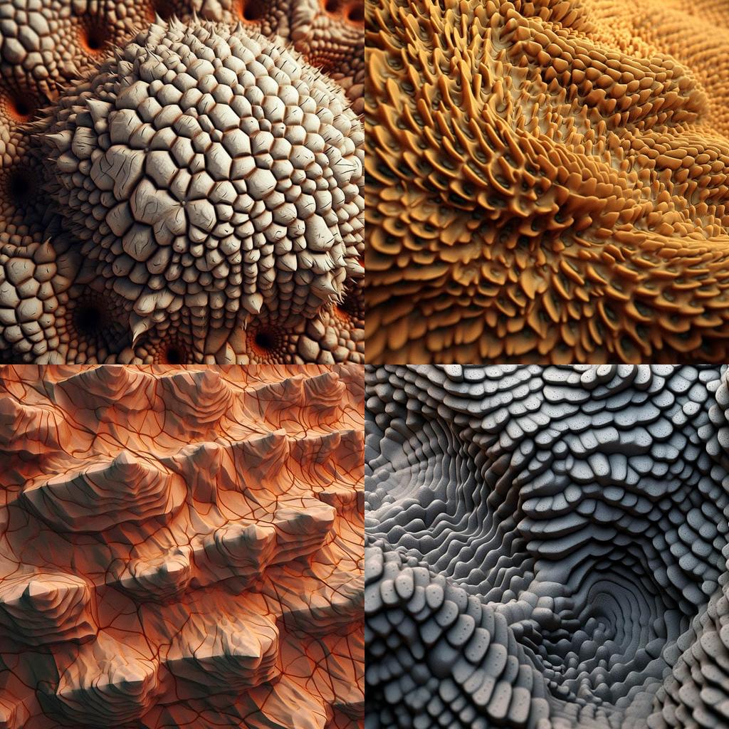 Bumpy texture style, Midjourney V5.1, render 1 of 4