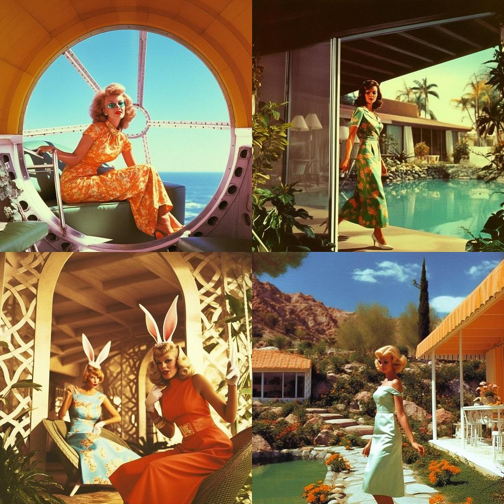 Bunny Yeager style, Midjourney V5.1, render 1 of 4