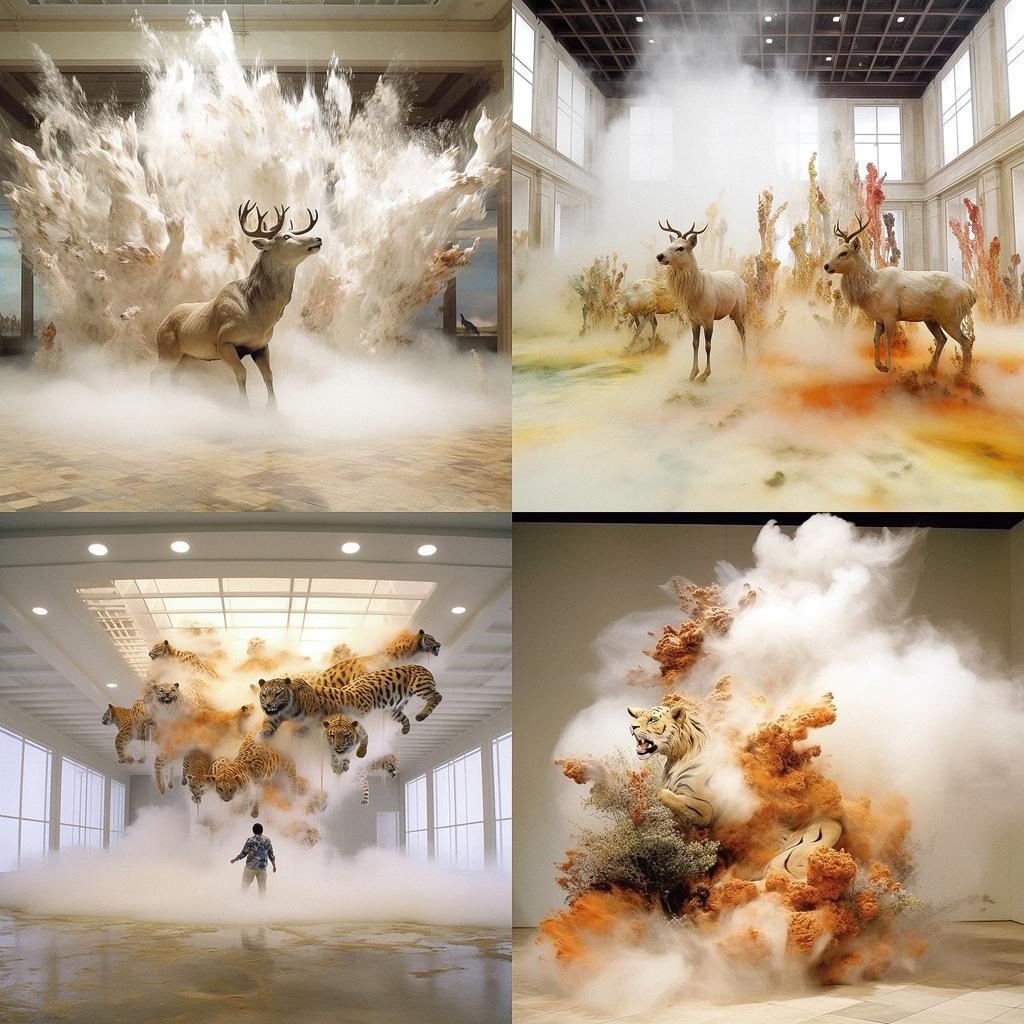 Cai Guo-Qiang style, Midjourney V5.1, render 1 of 4