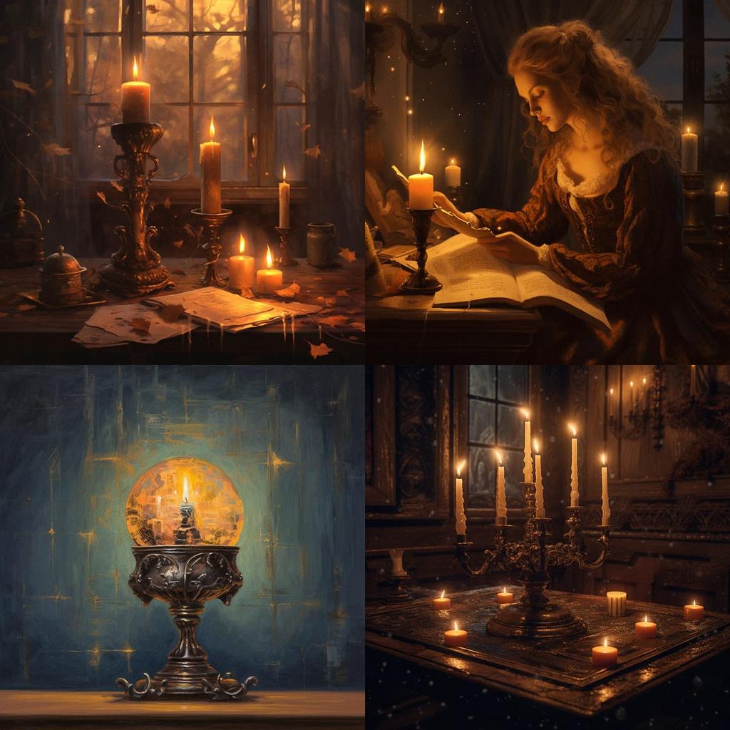 Candlelit style, Midjourney V5.1, render 1 of 4