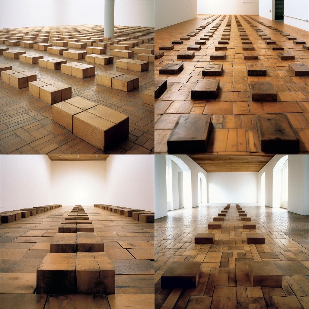 Carl Andre style, Midjourney V5.1, render 1 of 4
