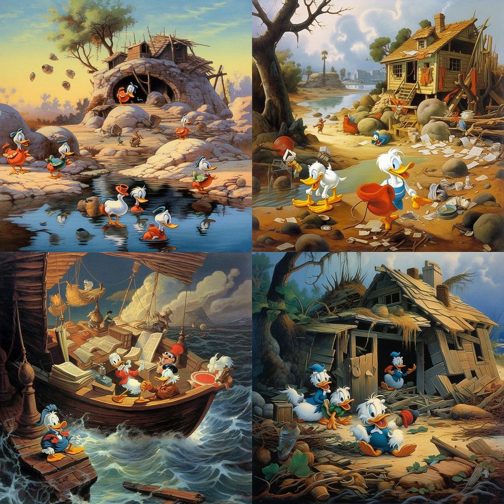 Carl Barks style, Midjourney V5.1, render 1 of 4