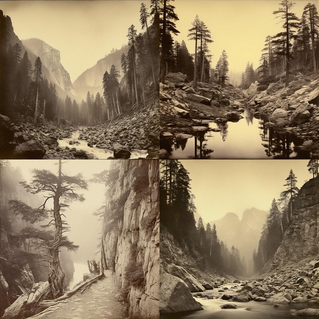 Carleton Watkins style, Midjourney V5.1, render 1 of 4