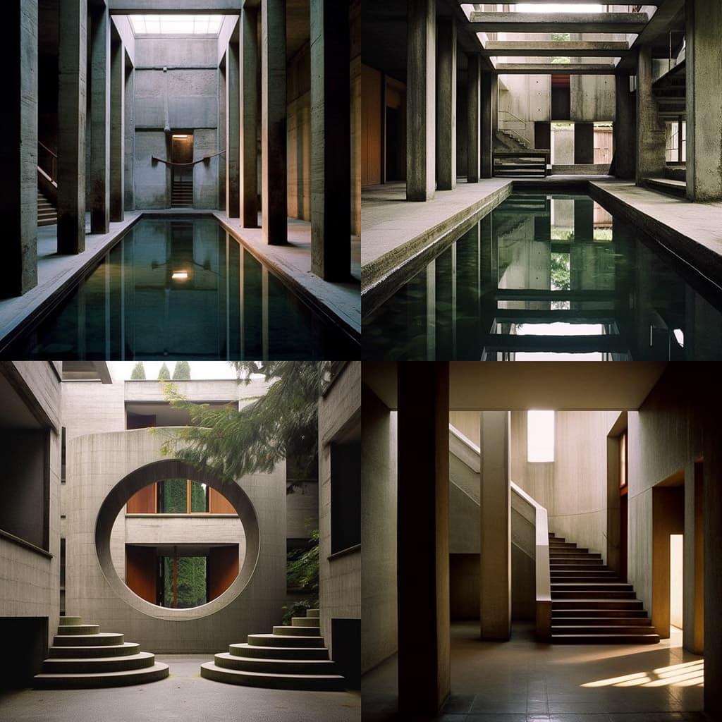 Carlo Scarpa style, Midjourney V5.1, render 1 of 4
