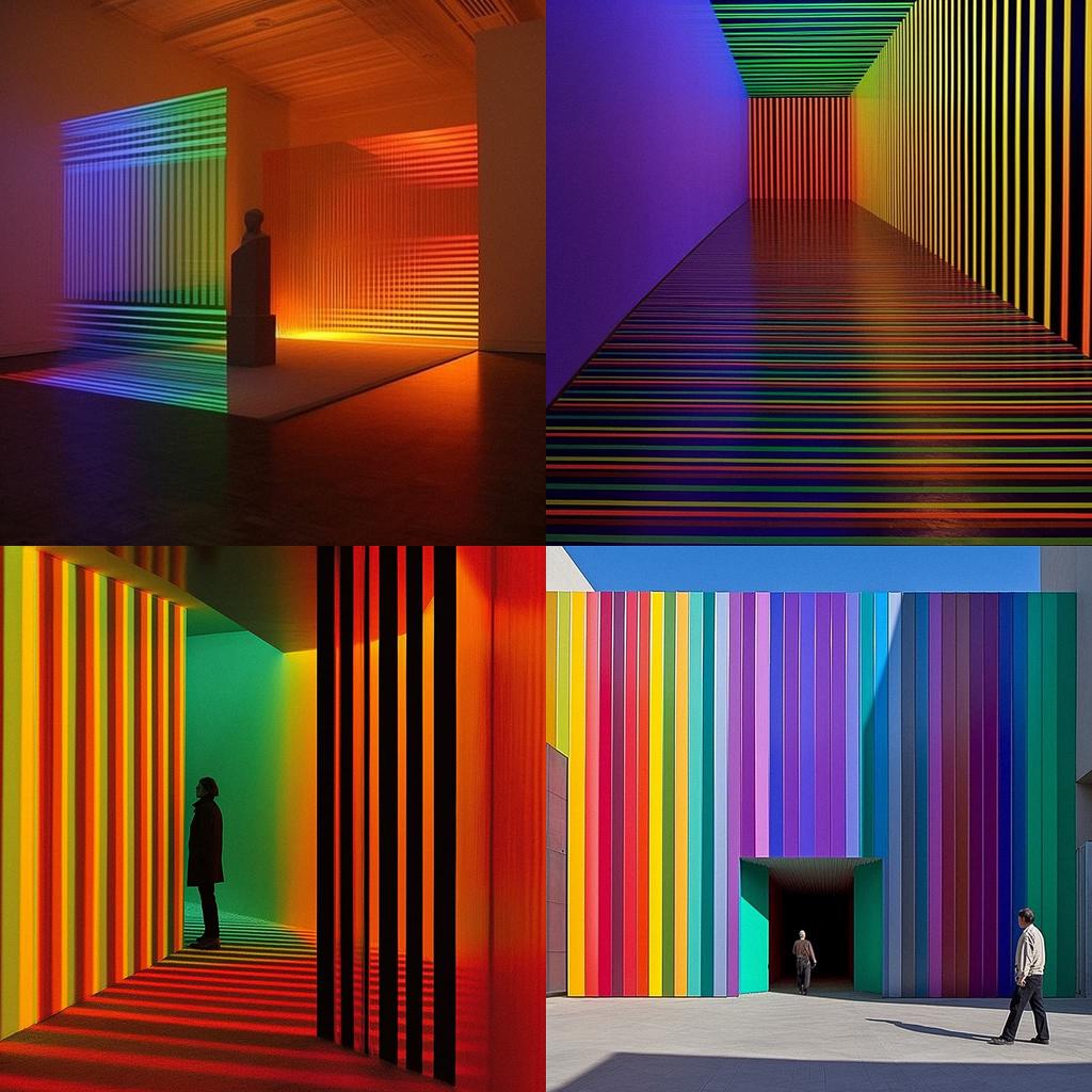 Carlos Cruz-Diez style, Midjourney V5.1, render 1 of 4
