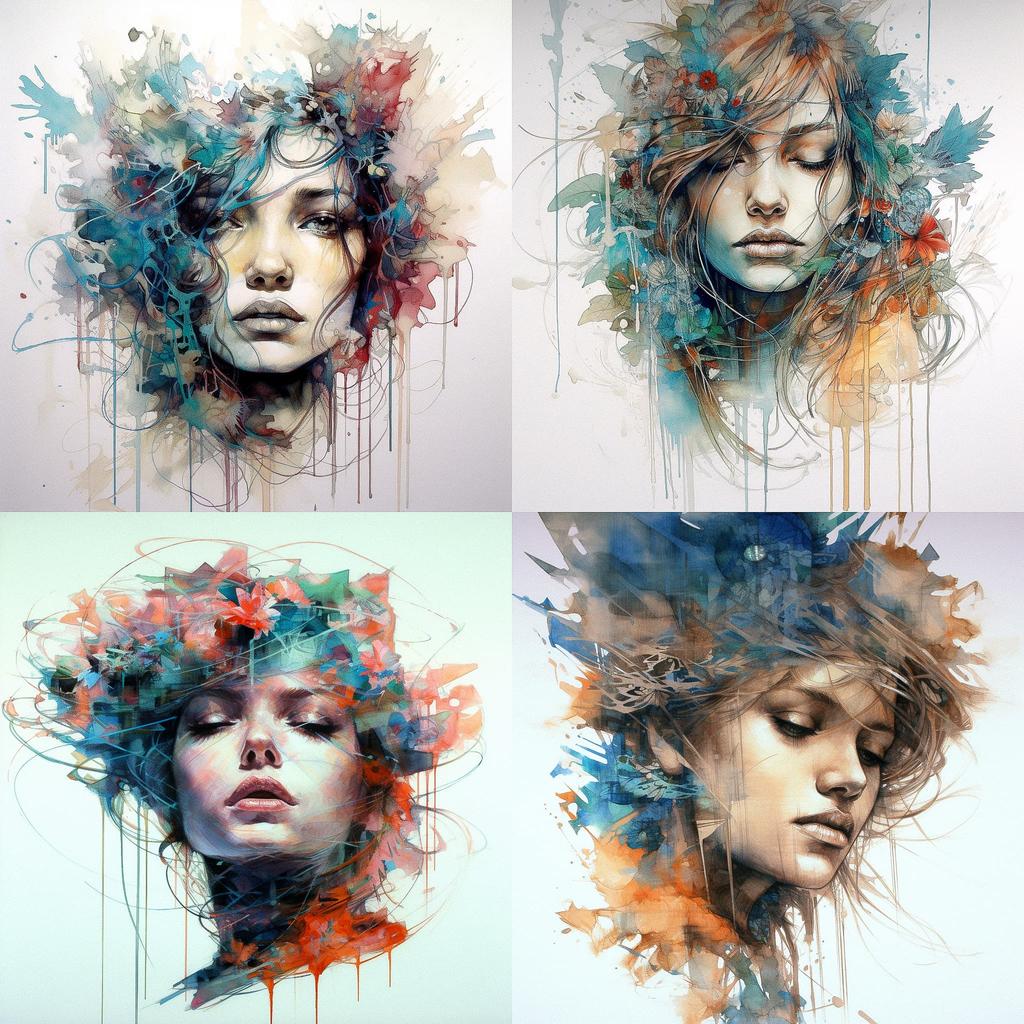 Carne Griffiths style, Midjourney V5.1, render 1 of 4
