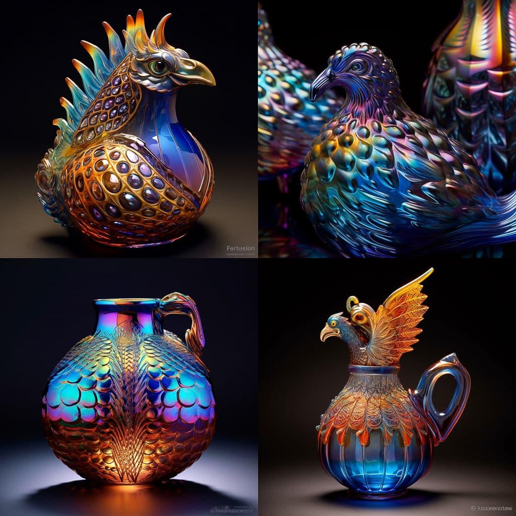 Carnival glass style, Midjourney V5.1, render 1 of 4